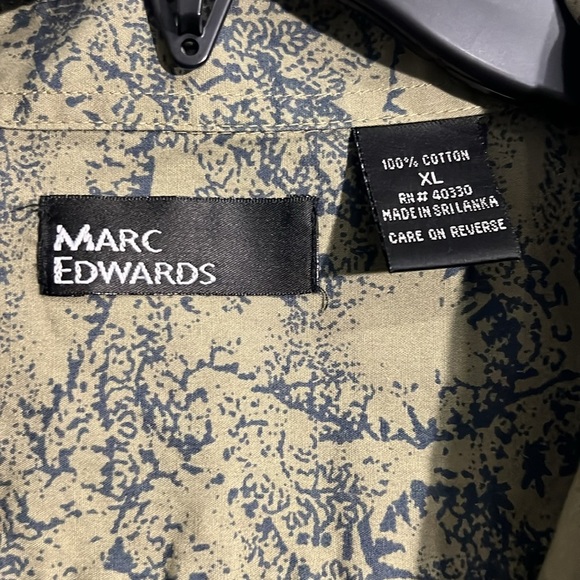 Marc Edwards Men's Long Sleeve Shirt Size XL Pullover - Sage Paisley Print - Picture 4 of 5